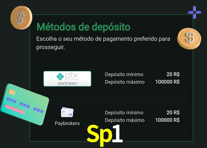 O cassino Sp1 oferece uma grande variedade de métodos de pagamento
